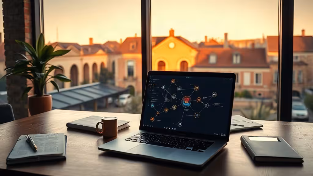 Espace de travail toulousain illustrant une agence Make pour automatiser des processus métier.