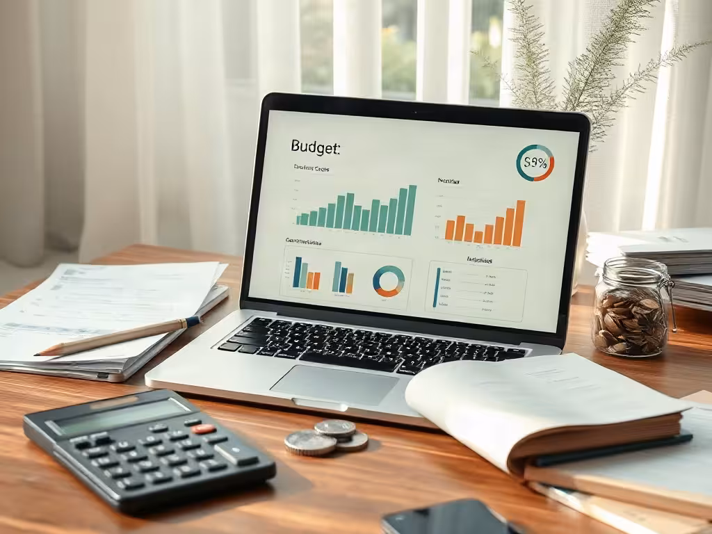 Coût total de Make vs Zapier évoqué par un tableau de budget automatisé.