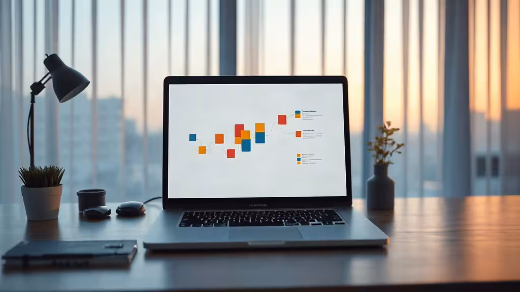 Espace de travail illustrant des outils IA avec Make reliés dans un scénario automatisé.